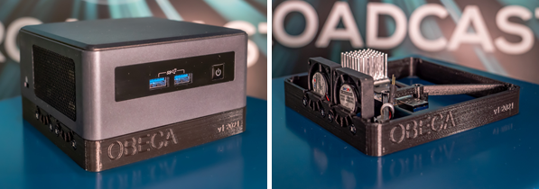 Photo of the ORS reference setup: an Intel NUC with an integrated SDR and display