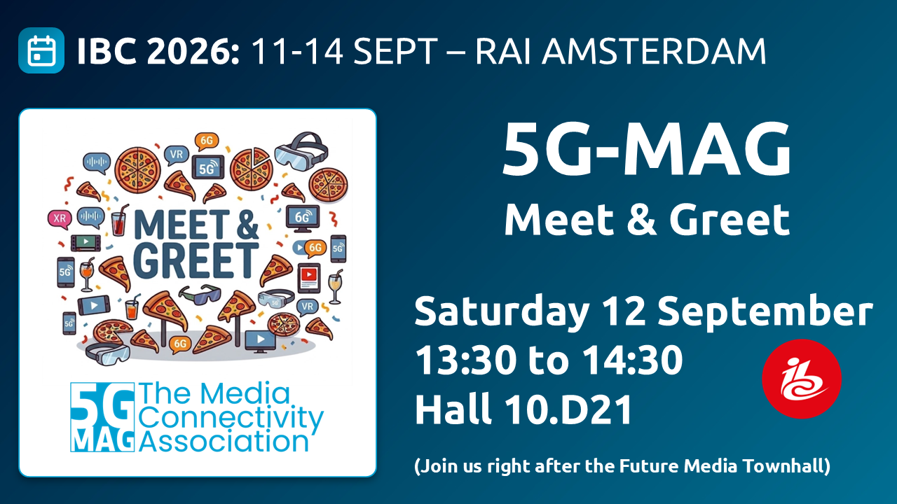 5G-MAG Meet & Greet, IBC 2026