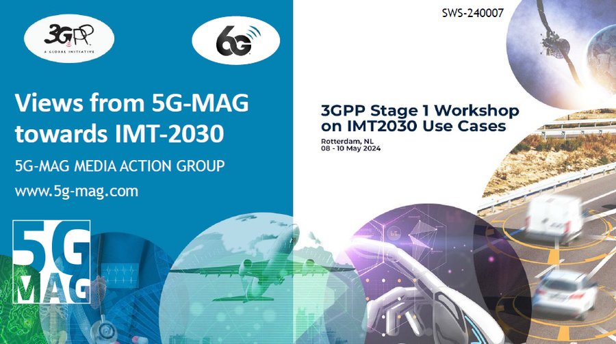 Cover of 5G-MAG's contribution 'Views from 5G-MAG towards IMT-2030' to the 3GPP Stage 1 Workshop