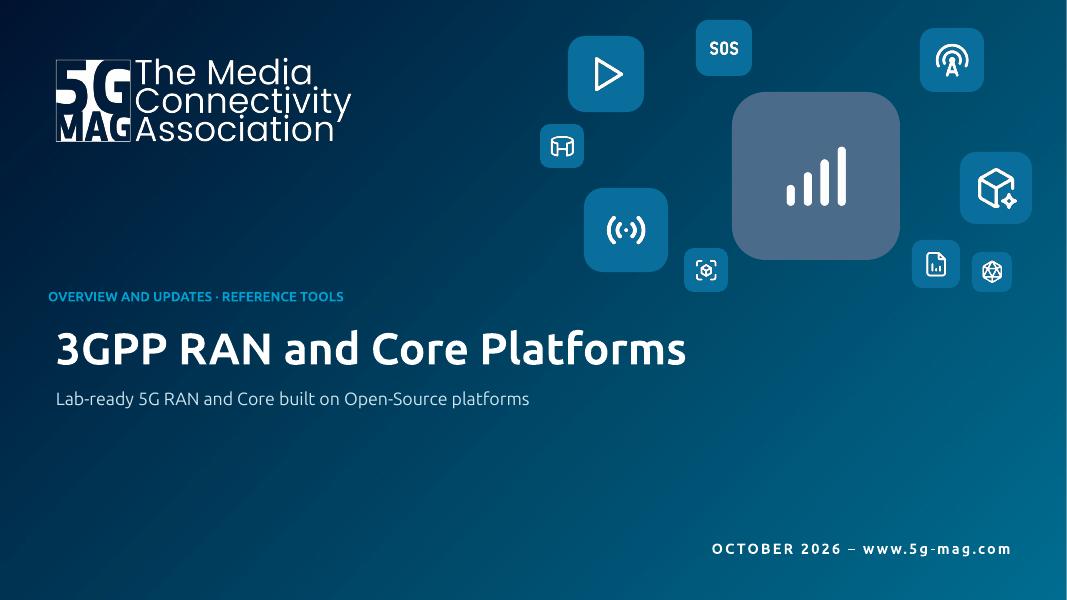 Cover slide of the deck 3GPP RAN and Core Platforms
