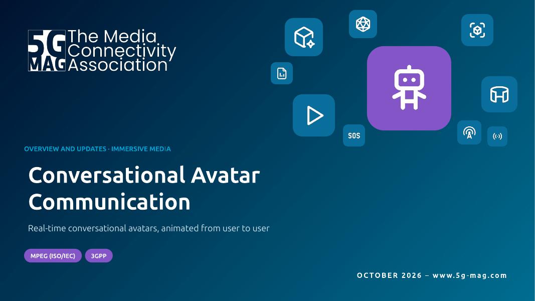 Cover slide of the deck Conversational Avatar Communication