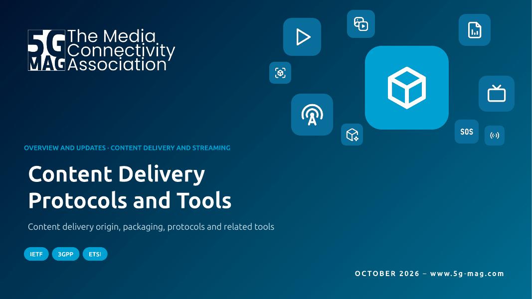 Cover slide of the deck Content Delivery Protocols and Tools