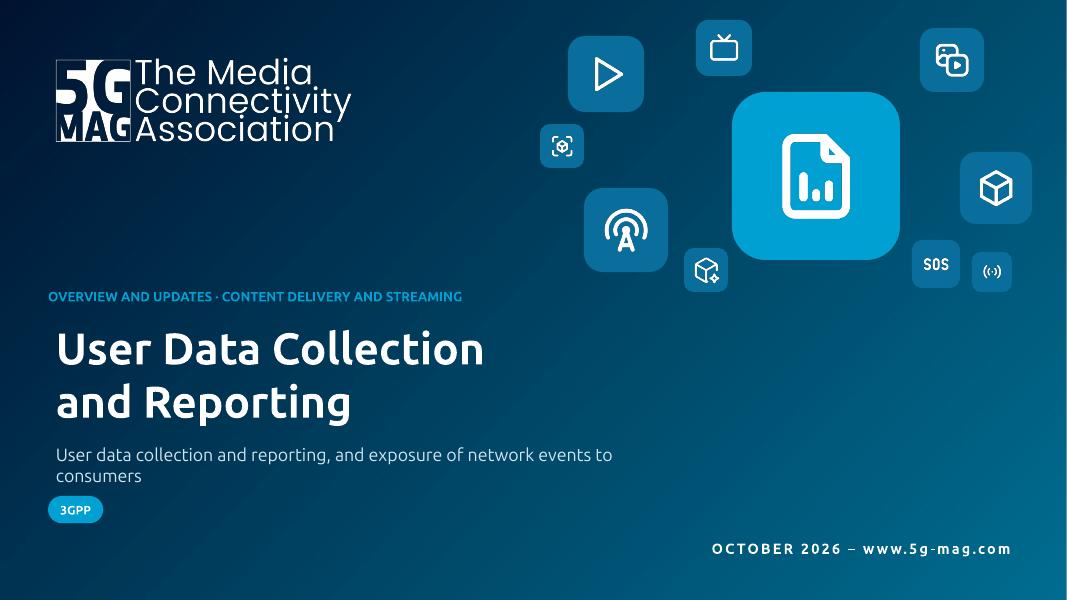 Cover slide of the deck User Data Collection and Reporting