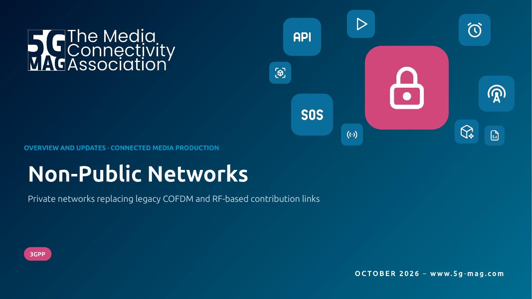 Cover slide of the deck Non-Public Networks