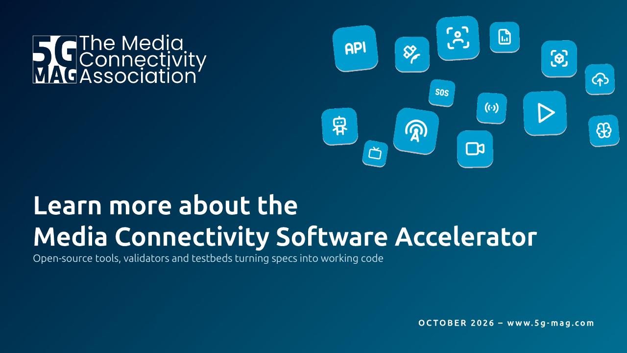 Cover slide of the deck 5G-MAG Software Accelerator Deck