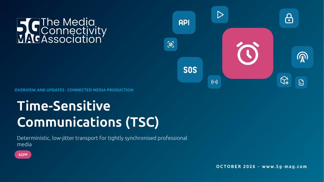 Cover slide of the deck Time-Sensitive Communications (TSC)