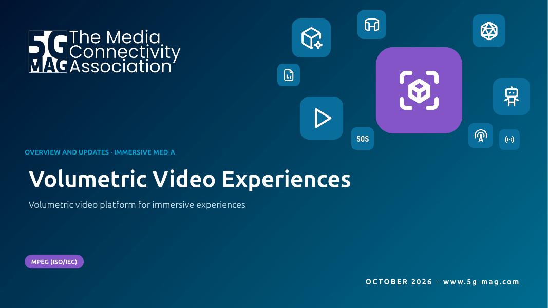 Cover slide of the deck Volumetric Video Experiences
