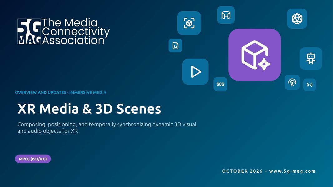 Cover slide of the deck XR Media & 3D Scenes
