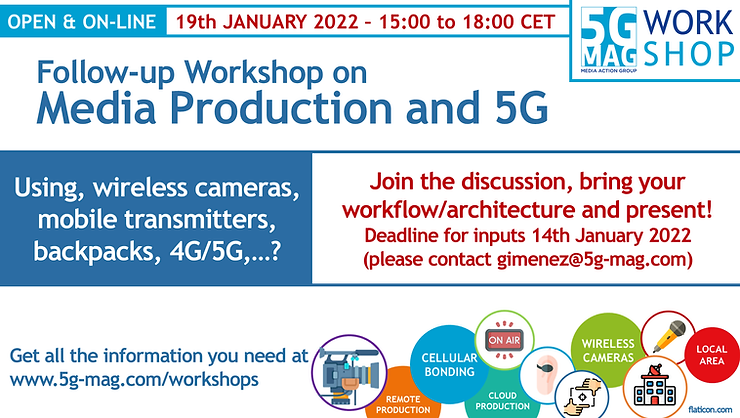 Follow-up Workshop: Media Production over 5G NPN, Deep dive into protocols